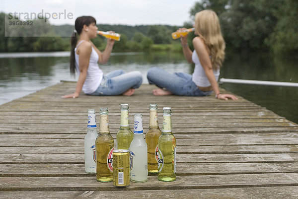 Mädchen  Teenager  Alkohol  Trinken  Freizeit