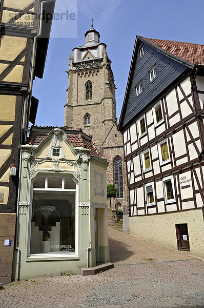 Gotische Kirche  Altstadt  Bad Wildungen  Hessen  Deutschland  Europa