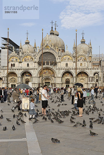 Markusplatz  Markusdom  Venedig  Venezia  Italien  Europa