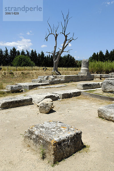 Reste des Zeus-Tempels der antiken Stadt Locroi  Locri  Kalabrien  Italien  Europa