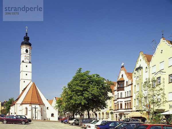 Marktkirche St. Vitus  Dorfen  Oberbayern  Bayern  Deutschland  Europa