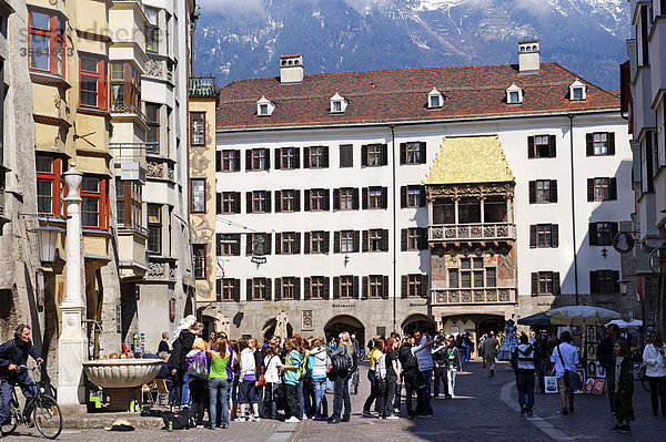 Goldenes Dachl  Altstadt  Innsbruck  Tirol  Österreich  Europa