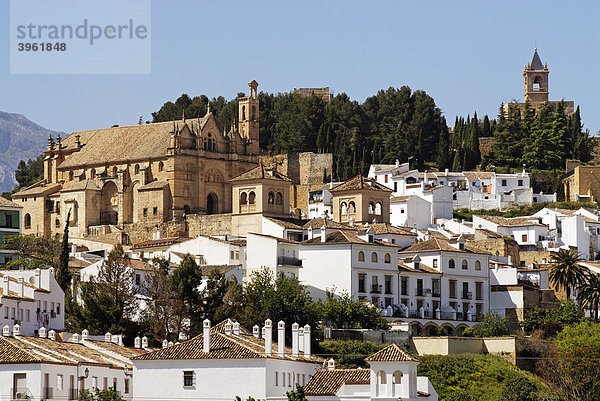 Burg und Burgkirche Santa Maria  Antequera  Andalusien  Spanien  Europa