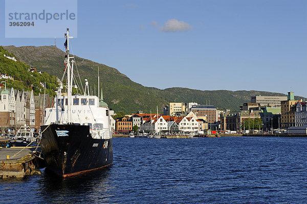 Stadthafen Vagen  Bergen  Norwegen  Europa