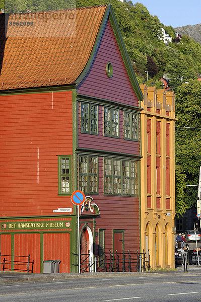 Hanseatisches Museum  Bryggen  Bergen  Norwegen  Europa