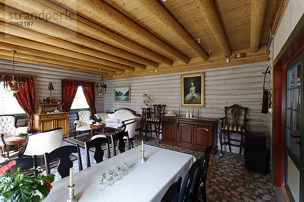 Zimmer von Kaiser Wilhelm II.  Gasthaus am Svartisen Gletscher  Norwegen  Skandinavien  Europa