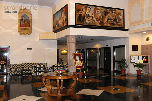 Eingangshalle Hotel Shree Ram International  Jodhpur  Rajasthan  Nordindien  Asien