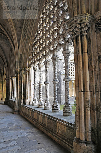 Detailansicht  Mosteiro Santa Maria da Vitoria  Kloster des Kampfes  Batalha  Zentralportugal  Portugal  Europa