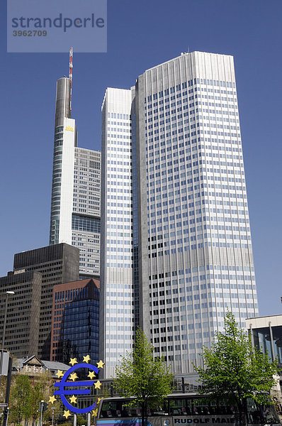 Europäische Zentralbank  Bankenviertel  Frankfurt am Main  Hessen  Deutschland  Europa
