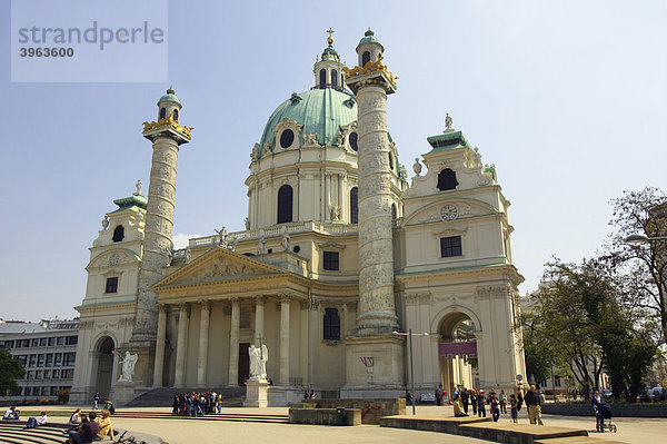 Karlskirche  Belvedere Bezirk  Wien  Österreich  Europa