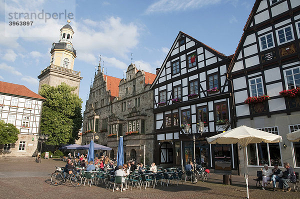 Marktplatz  historische Altstadt  Weserbergland  Niedersachsen  Deutschland