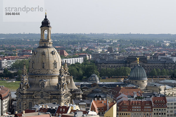 Kuppel der Frauenkirche  Dresden  Sachsen  Deutschland