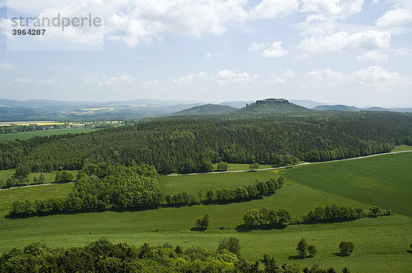 Blick vom Pfaffenstein  Sächsische Schweiz  Elbsandsteingebirge  Sachsen  Deutschland