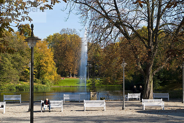 Kurpark  Herbst  Wiesbaden  Hessen  Deutschland