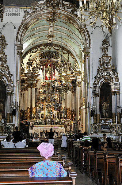 Innenraum der Kirche Nossa Senhora do Bonfim  Salvador  Bahia  Brasilien  Südamerika