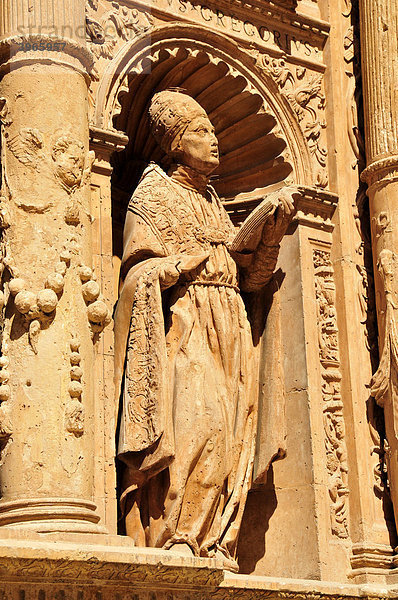 Detail der gotischen Kathedrale La Seu  Palma de Mallorca  Mallorca  Balearen  Spanien  Europa