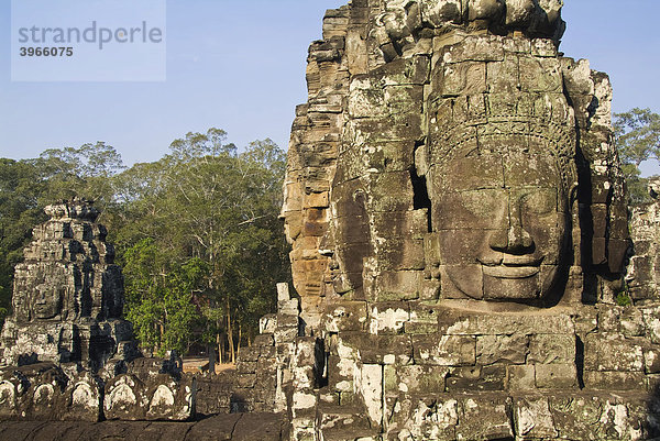 Riesige Gesichter  Bayon-Tempel  Angkor Thom  Welterbe der UNESCO  Siem Reap  Kambodscha