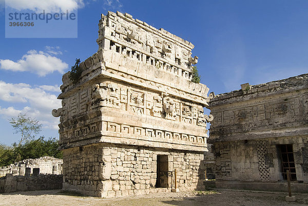 Chichen Itza  La Iglesia  Die Kirche  Gebäudekomplex Las Monjas  Yucatan  Mexiko  Welterbe der UNESCO