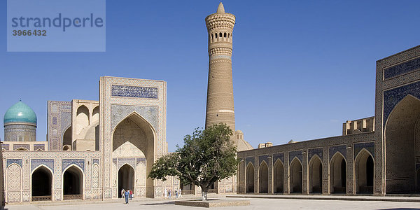 Moschee Kalan und Minarett  Buchara  Welterbe der UNESCO  Usbekistan