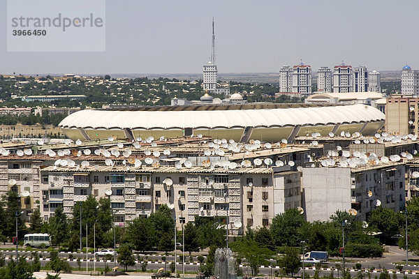 Old residential buildings  Ashgabat  Turkmenistan