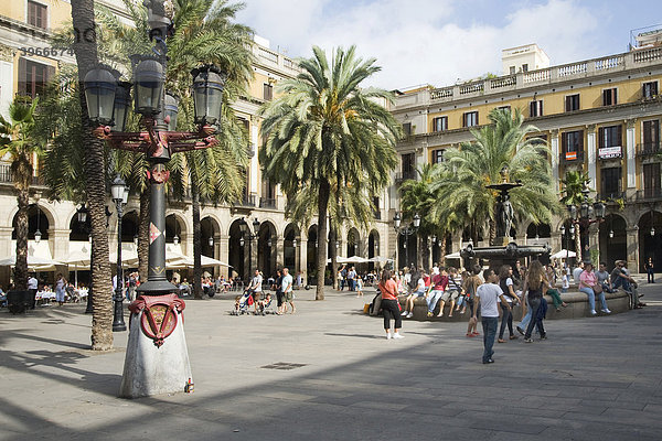 Plaza Real  Barcelona  Katalonien  Spanien