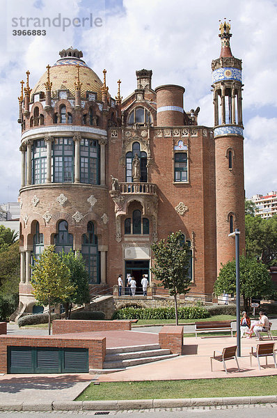 Pavillon  Hospital de la Santa Creu i Sant Pau  Unesco Weltkulturerbe  Luis DomÈnech y Montaner Architekt  Eixample Viertel  Barcelona  Katalonien  Spanien