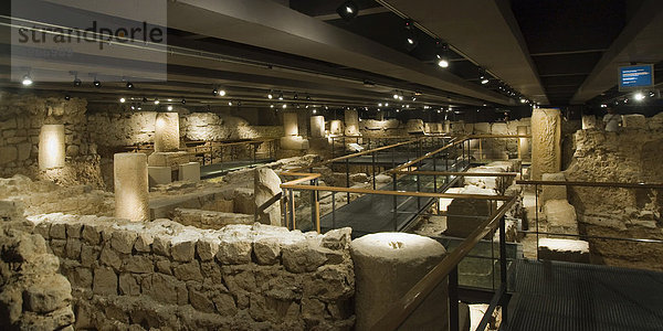 Museu d'Historia de la Ciutat  Stadtmuseum  römische Gebäudeüberreste  Barcelona  Katalonien  Spanien  Europa