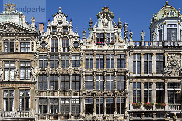 Häuser der Gilden  Grand Place  Unesco Weltkulturerbe  Brabant  Brüssel  Belgien  Europa