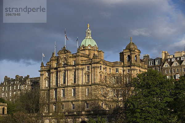 Hauptgebäude der Bank of Scotland  Edinburgh  Schottland  Großbritannien  Europa