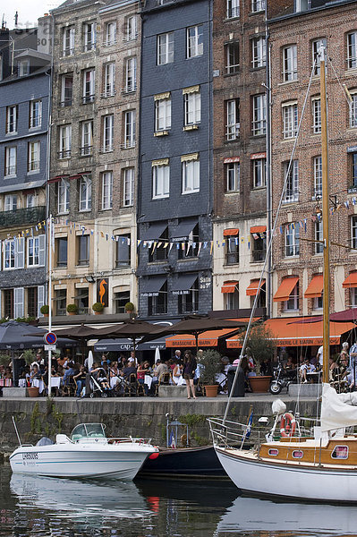 Boote  Promenade  Honfleur  Basse-Normandie  Frankreich  Europa