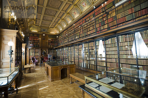 Bibliothek  Chateau de Chantilly  Chantilly  Picardie  Frankreich  Europa