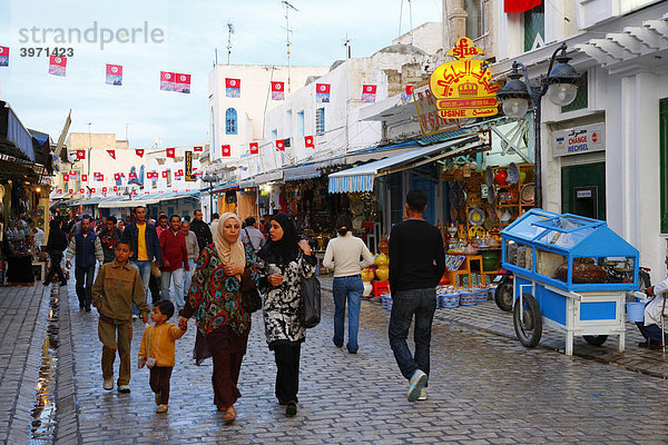 Einkaufsstraße  Hammamet  Tunesien  Nordafrika