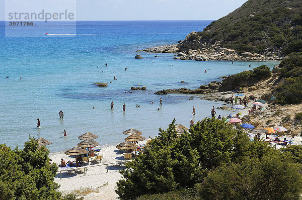 Strand in der Cala Giunco  Porto Giunco  Capo Carbonara  Villasimius  Sardinien  Italien  Europa