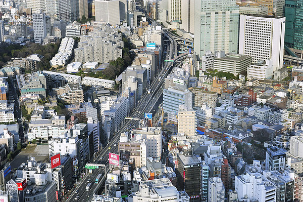 Blick vom Observation Deck der Roppongi Hills über Tokyo  Japan