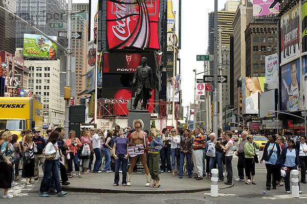 Künstler am Times Square in Manhattan  New York  USA