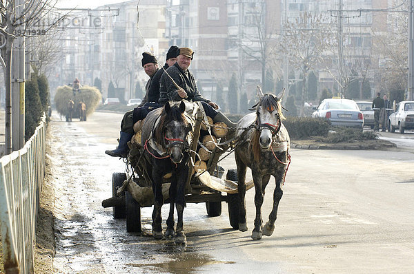 Pferdefuhrwerk  Rumänien  Osteuropa