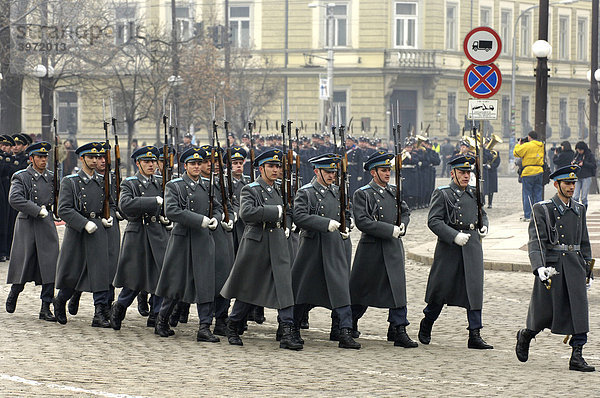 Militärparade in Sofia  Bulgarien  Osteuropa