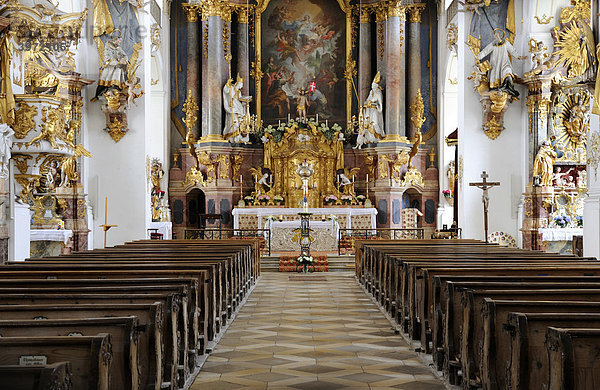 Salesianerinnen Kloster Dietramszell  Altarraum  Oberbayern  Bayern  Deutschland  Europa