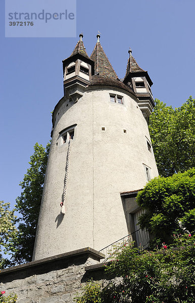 Diebsturm  auch Melefizturm  Stadtknechtsturm oder Körbler genannt  Lindau am Bodensee  Bayern  Deutschland  Europa