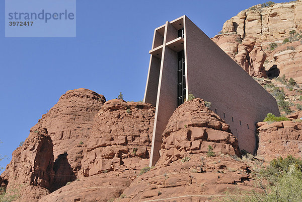 Chapel of the Holy Cross  moderne Felsenkirche aus den 50er Jahren  Sedona  Arizona  USA