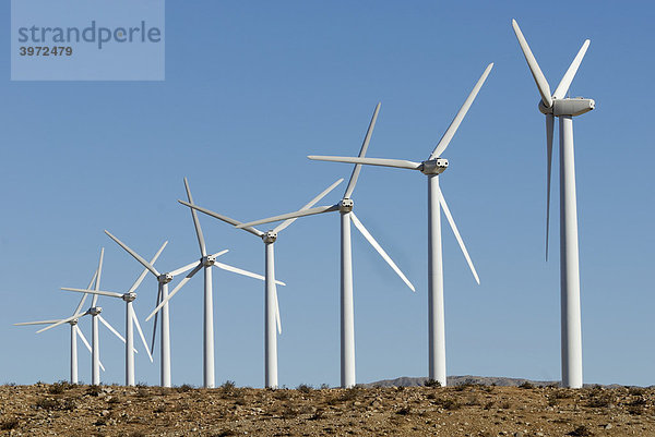 Windkraftanlage  Windräder  Coachella Valley  Palm Springs  Kalifornien  USA