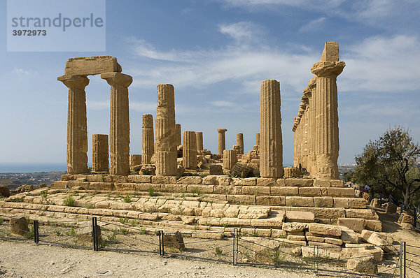 Tempel der Juno Lacinia oder Hera-Tempel  Tal der Tempel  Agrigento  Sizilien  Ägypten