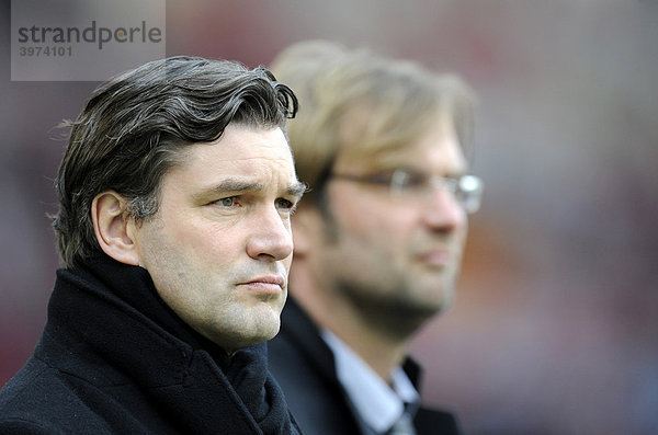Sportdirektor Michael ZORC  links  und Trainer Jürgen KLOPP  BVB Borussia Dortmund