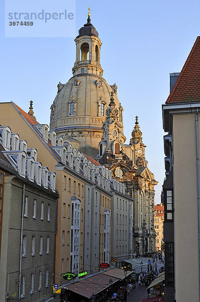 Frauenkirche in Altstadt  Dresden  Freistaat Sachsen  Deutschland  Europa