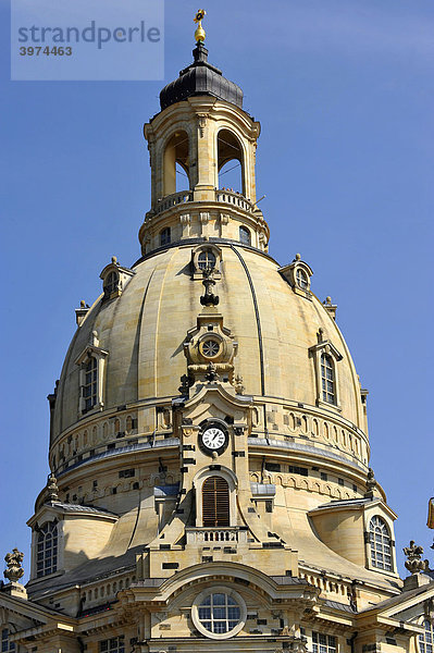 Kuppel  Steinerne Glocke  der Frauenkirche  Dresden  Freistaat Sachsen  Deutschland  Europa