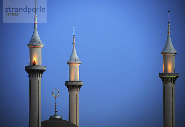 Minarette der Nationalmoschee in Abuja  Nigeria  Afrika