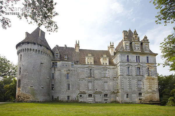 Ch‚teau de Lanquais  Dordogne  Aquitanien  Südfrankreich  Frankreich  Europa