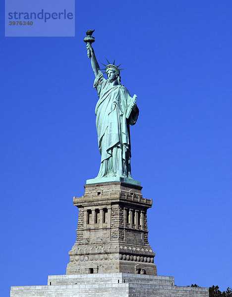 Freiheitsstatue  blauer Himmel  New York  USA