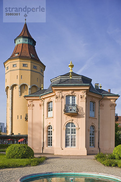 Wasserturm und Pagodenburg  Rastatt  Baden-Württemberg  Deutschland  Europa