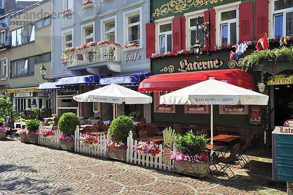 Hotel Restaurant Laterne  Fußgängerzone  Baden-Baden  Schwarzwald  Baden-Württemberg  Deutschland  Europa